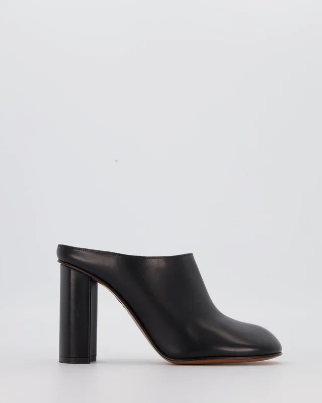 Alaïa Black Calfskin Leather Mules Size EU 37 in Black Calfskin from Sellier