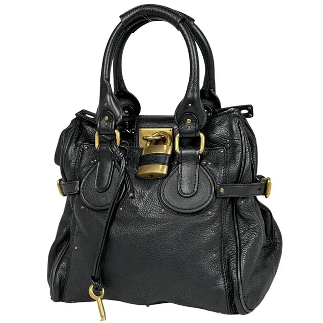 Chloé Paddington Shoulder Bag Leather Black in black Leather from Poshmark
