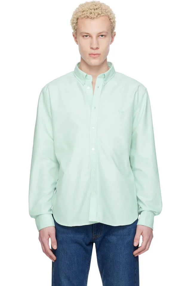 Maison Kitsuné Green Profile Fox Casual Shirt from SSENSE, photo 1 of 1
