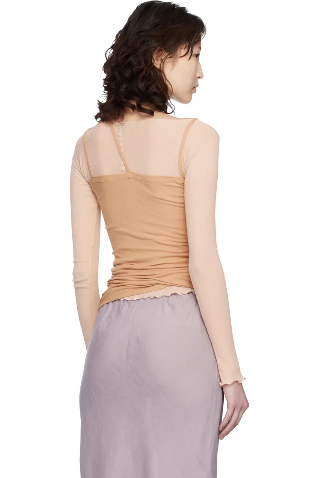 Baserange SSENSE Exclusive Tan Nida Tank Top, photo 3 of 5 from SSENSE