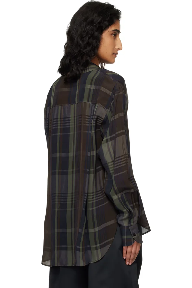 The Frankie Shop Multicolor Peri Sheer Fluid Shirt, photo 3 of 4 from SSENSE