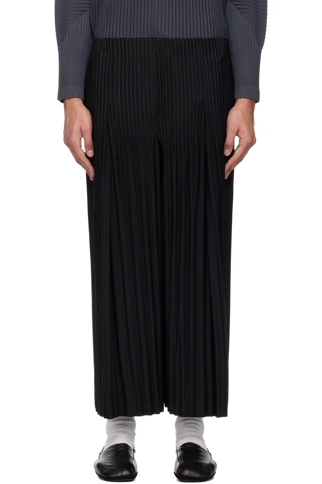 HOMME PLISSÉ ISSEY MIYAKE Black Monthly Colors December Trousers, image 1 of 1 from SSENSE