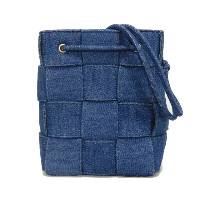 Bottega Veneta Cassette Small Bucket Bag shoulder bag in Denim from LuxUness