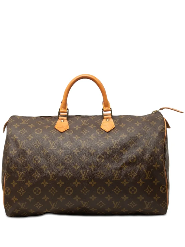 Louis Vuitton Pre-Owned 2001 Monogram Speedy 40 Boston Bag | Brown | FARFETCH in Brown Coated canvas from Farfetch