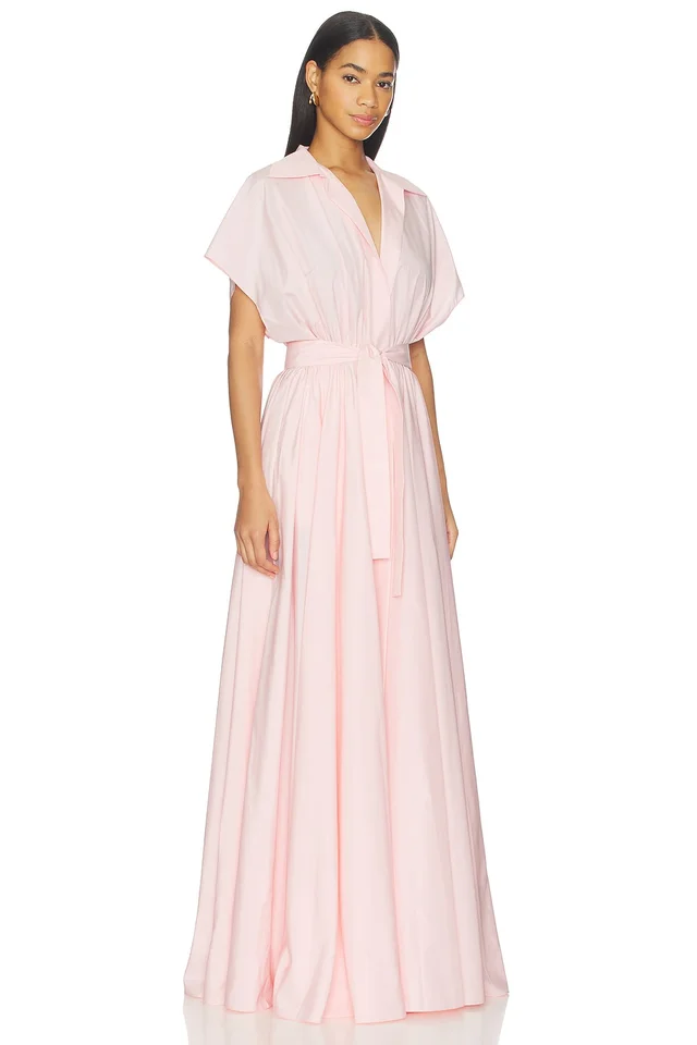 Norma Kamali Super Oversized Nk Shirt Flared Gown in Ballet Pink, photo 2 of 3 from REVOLVE (Canada)
