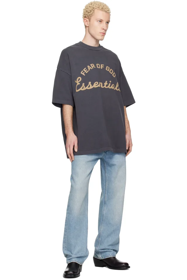 Fear of God ESSENTIALS Gray Training 90s Short Sleeve T-shirt, photo 4 of 4 from SSENSE