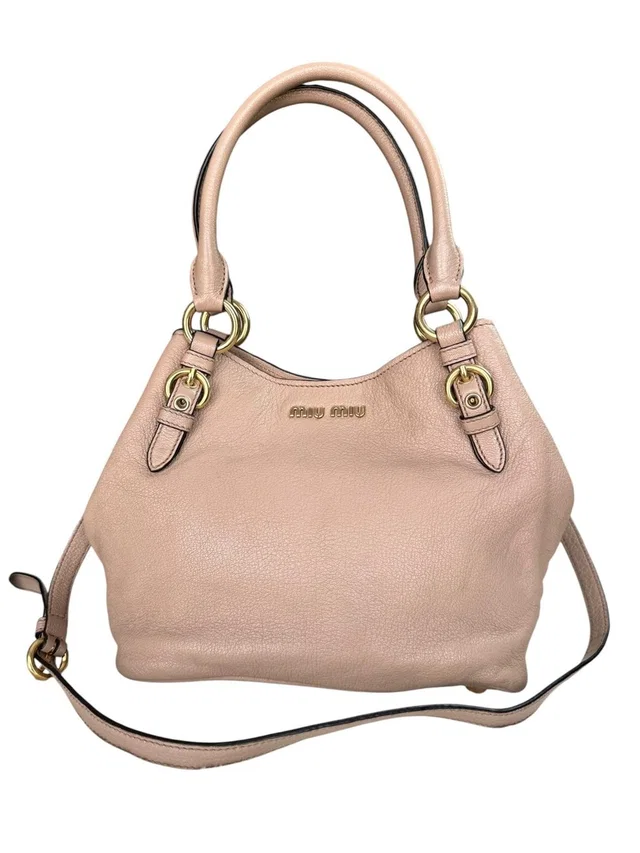 Miu Miu Leather Shoulder Bag in pink Leather from Poshmark