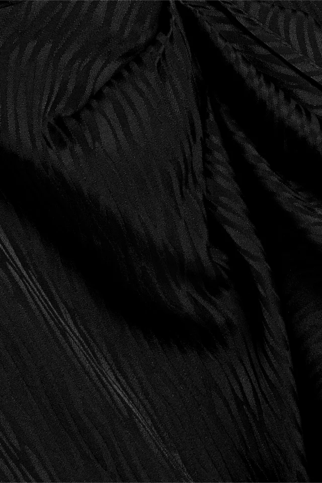 Iro Wrap-Effect Printed Crepe Mini Dress in Black, photo 4 of 4 from THE OUTNET