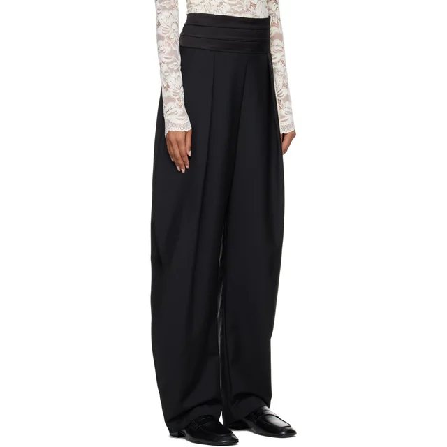 Róhe pleated satin-waistband trousers, photo 3 of 5 from SENSER