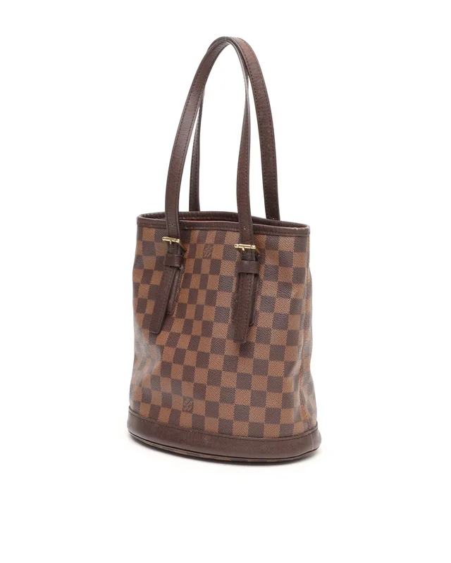 Louis Vuitton Damier Ebene Marais Bucket Bag in Brown Canvas from A Retro Tale, photo 3 of 10
