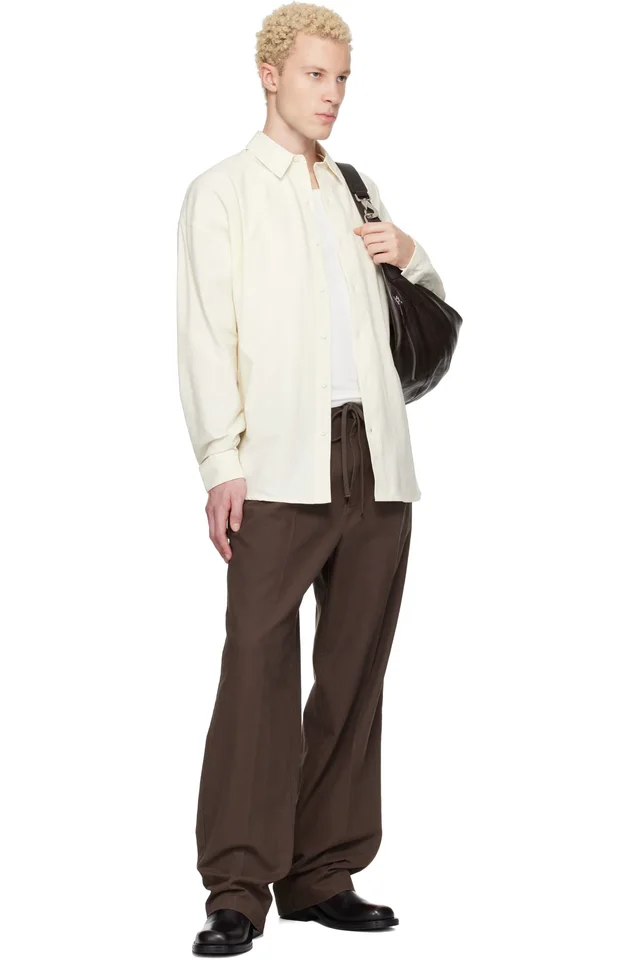 Fear of God ESSENTIALS Off-White Signature Button Up Shirt, photo 4 of 4 from SSENSE