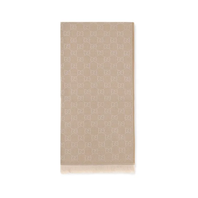 Gucci Beige Wool Oves Aries Foulard in Beige Wool from HEWI