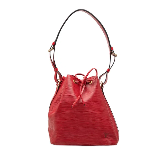 Red Louis Vuitton Epi Petit Noe Bucket Bag in Red Leather from Designer Revival