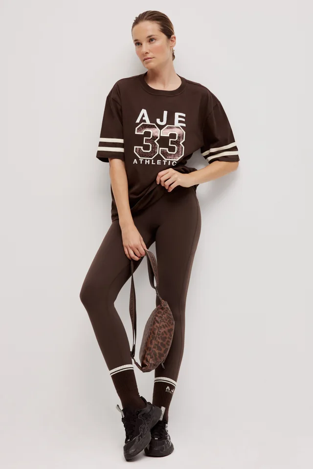 Athletica Wild Varsity Tee 102 in Brown from Aje, photo 1 of 1