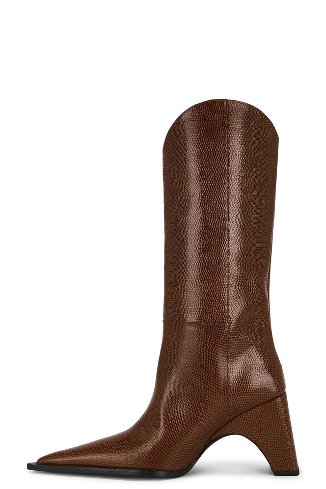 Coperni Lizard Print Cowboy Bridge Boot in Brown Camel, photo 5 of 5 from REVOLVE (Canada)