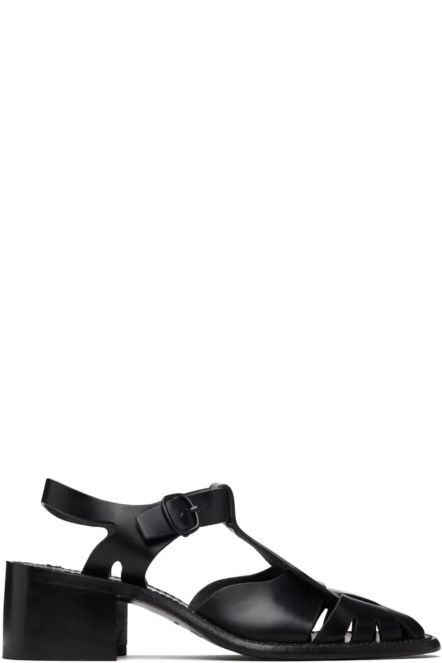 Black Pesca Heeled Sandals, image 1 of 1 from SSENSE
