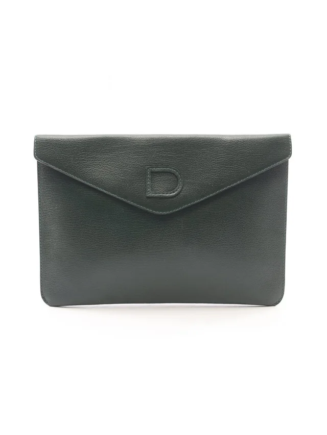 Delvaux Business Clutch Bag Leather #378196d44b in green Leather from Poshmark
