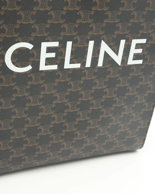 Celine Small Triomphe Vertical Cabas Tote Bag in Canvas from A Retro Tale, photo 6 of 9