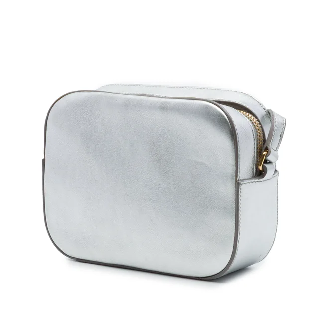 Silver Saint Laurent Small Metallic Calfskin Classic Monogram Camera Bag in Silver Calfskin from Designer Revival, photo 2 of 2