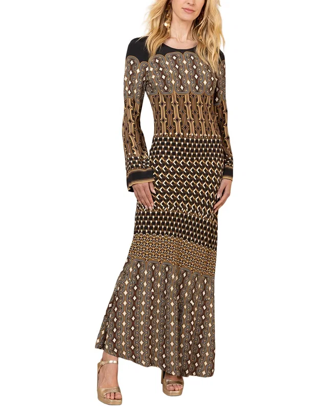Hale Bob Long Sleeve Ellen Maxi Dress, image 1 of 1 from Rue La La