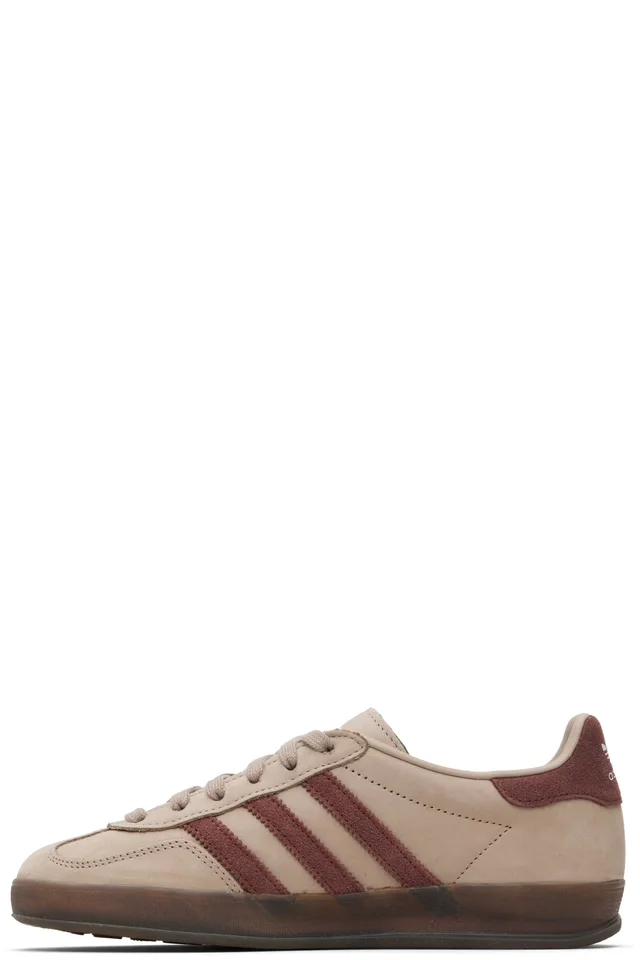 adidas Originals Taupe Gazelle Indoor Sneakers, photo 3 of 5 from SSENSE