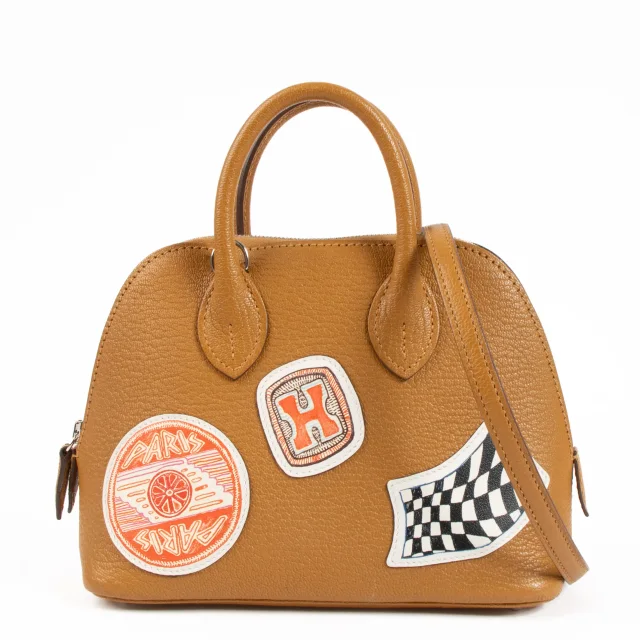 Hermès Bolide 1923 Mini Travel Caramel Chevre Mysore PHW in Goatskin from Labellov, photo 3 of 11