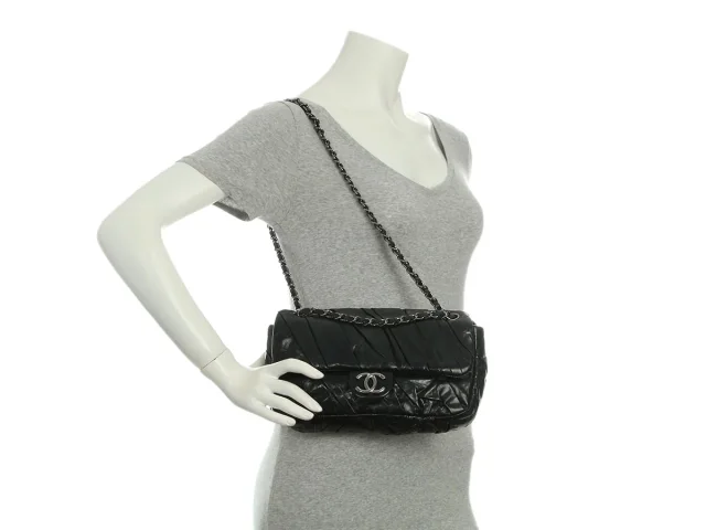 Chanel Glazed Calfskin Twisted Flap in Black Calfskin from Ann's Fabulous Finds, photo 10 of 10