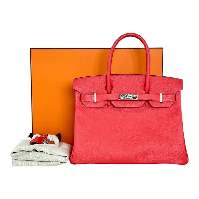 Hermès Red Birkin 30cm Bag in Epsom with PHW in Red Epsom leather from Luxury Promise