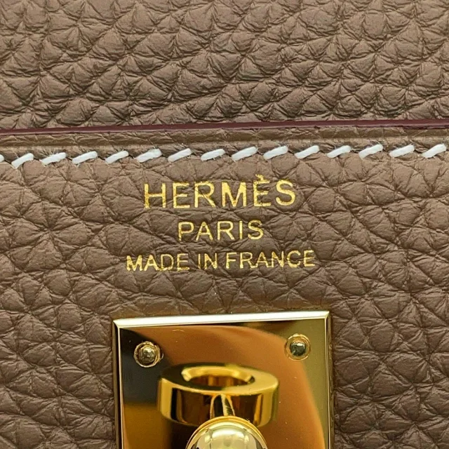 Hermès Kelly Retourne Etoupe Togo Leather Size 25 in Taupe Togo leather from GALLERY RARE, photo 18 of 19