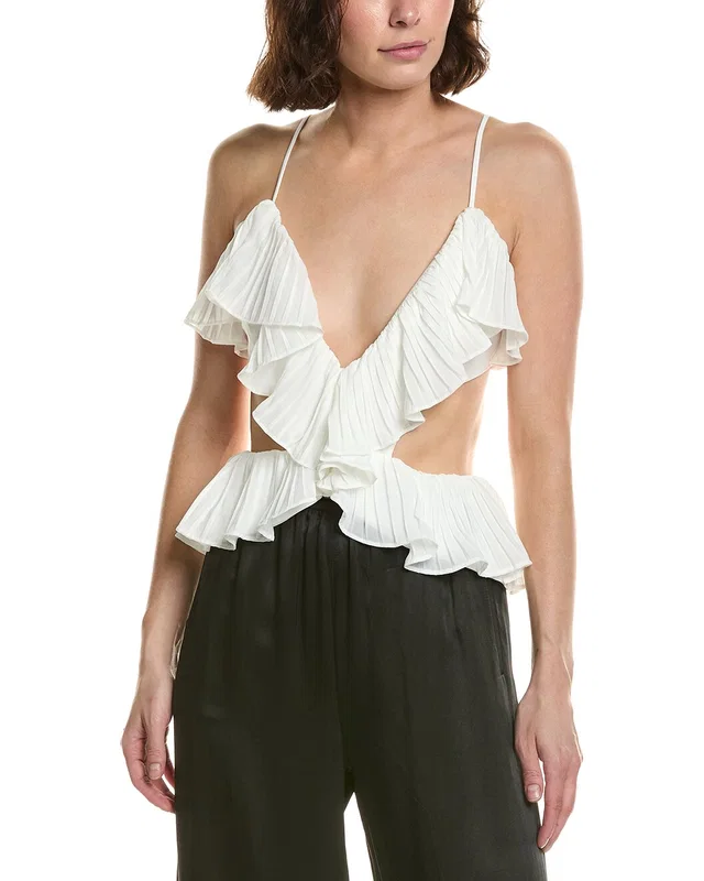 Bardot Ilara Pleated Cutout Top, image 1 of 1 from Gilt