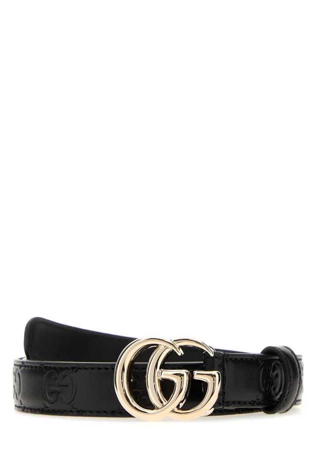Gucci Gg Marmont Belt — Black in Black Leather from HEWI