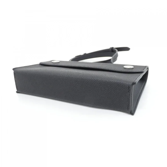 HERMES Snap 085291CK Wallet Bag in BLACK (Black) / PALLADIUM (SILVER) / Palladium (Silver) hardware EPSON from KOMEHYO, photo 3 of 7