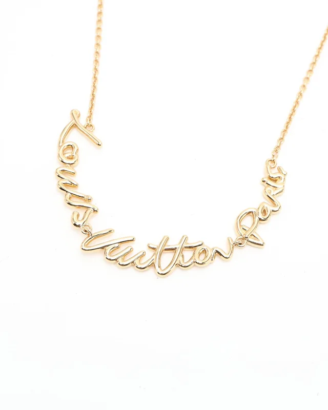 Louis Vuitton Script Necklace from A Retro Tale, photo 3 of 4