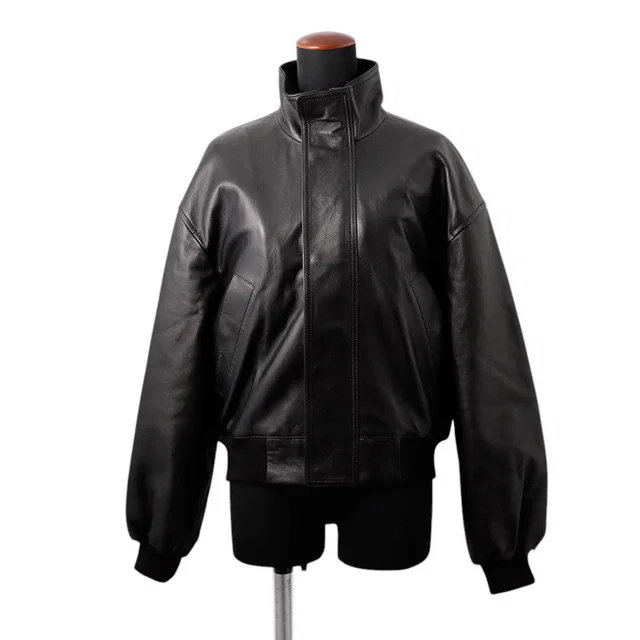 Balenciaga Leather Jacket Size XS Black851025 TSS02 1000 Semi-shiny grain sheepskin in Leather from GALLERY RARE