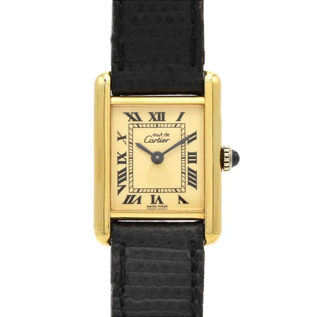 Cartier Must Tank Manual Winding in Crocodile from LuxUness