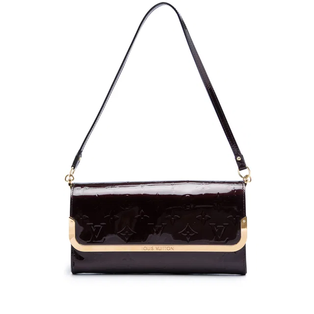 Purple Louis Vuitton Monogram Vernis Rossmore MM Shoulder Bag in Purple Leather from Designer Revival