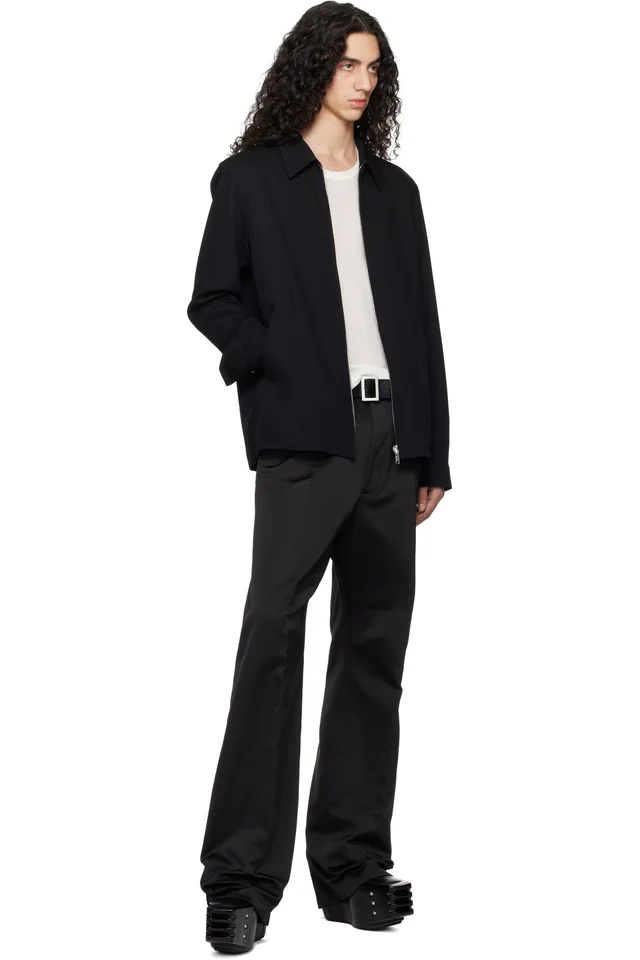 Rick Owens Black Temple Tailored Geth Trousers, photo 4 of 4 from SSENSE
