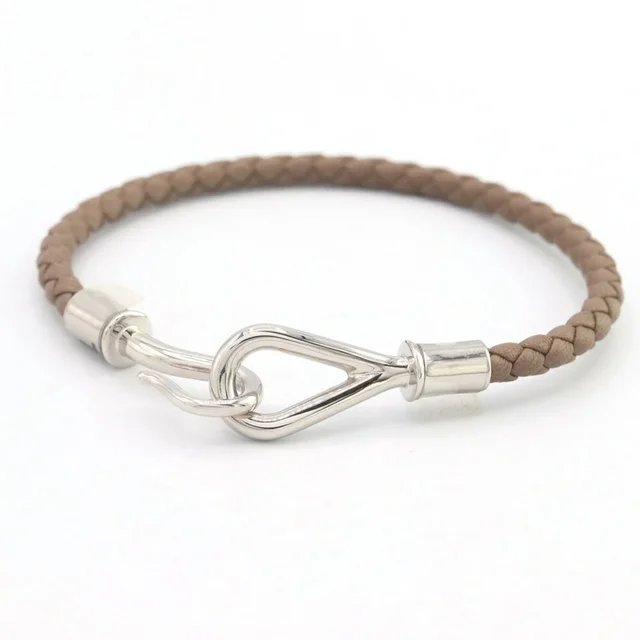 Hermès Silver Leather Charm Bracelet in gray Leather from Poshmark, photo 1 of 1
