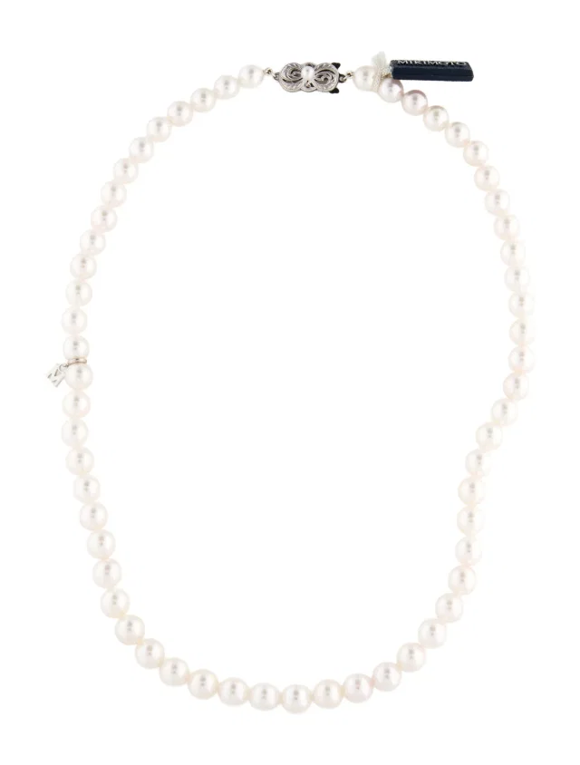Mikimoto 18K Cultured Akoya Bead Strand, 18" in multicolor from The RealReal