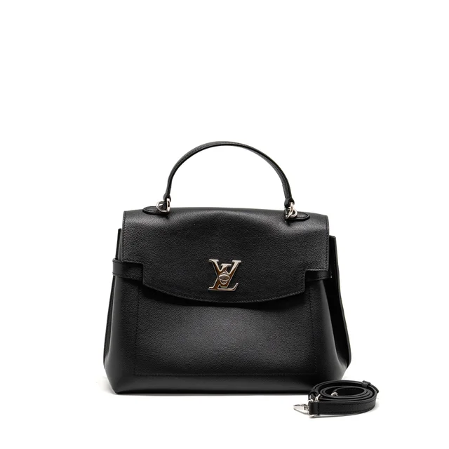 Louis Vuitton Lockme Ever MM Grained Calfskin Black SHW in Black Caviar leather from EMIER
