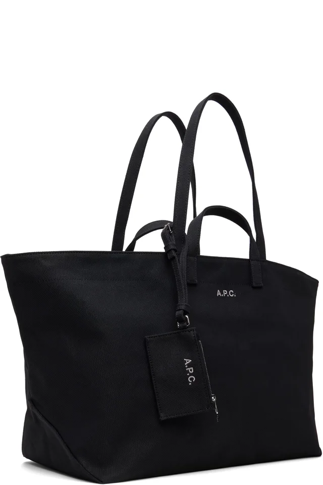 A.P.C. Black 'Le Drummer' Toile Tote, photo 2 of 4 from SSENSE