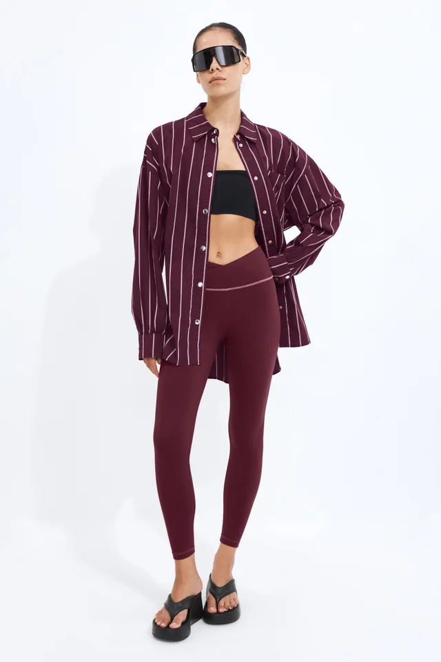 Athletica Full Length Cross Front Legging in Red from Aje, photo 1 of 1
