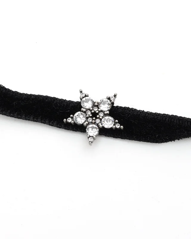 Dior CD Velvet Star Rhinestone Choker in Velvet from A Retro Tale, photo 2 of 3