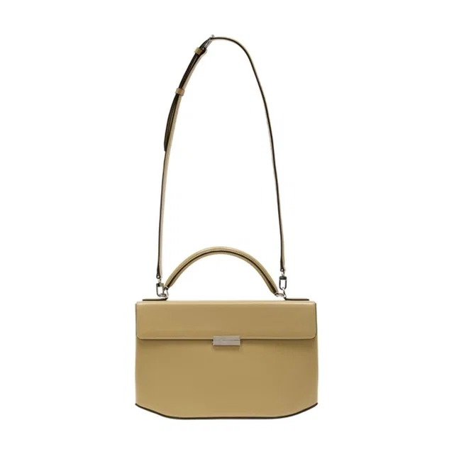 TOTEME Calfskin Box Top Handle Bag — Beige in Beige Calfskin from HEWI