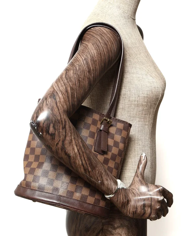 Louis Vuitton Damier Ebene Marais Bucket Bag in Brown Canvas from A Retro Tale, photo 9 of 9