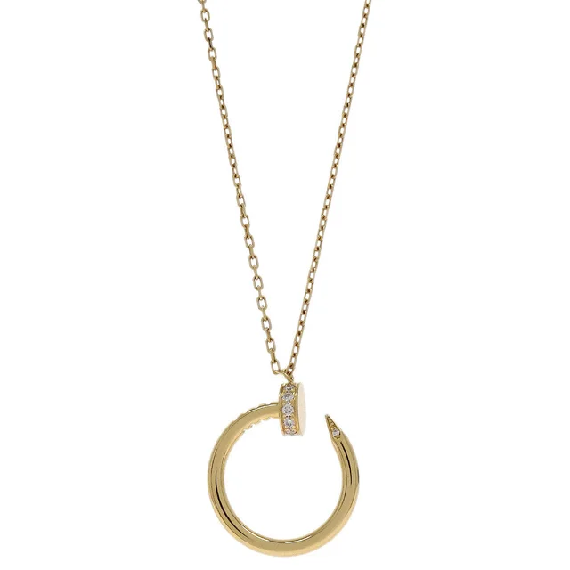 Cartier Juste Un Clou Pendant Necklace 750 Gold Diamond in Gold from AMORE Vintage Tokyo
