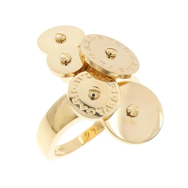 Bvlgari Cyclades 5 Discs 750 Yellow Gold Ring Size 11 in Yellow from LuxUness