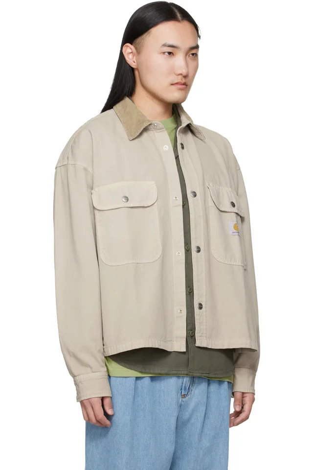 Carhartt Work In Progress Beige Prescott Overshirt, photo 2 of 4 from SSENSE