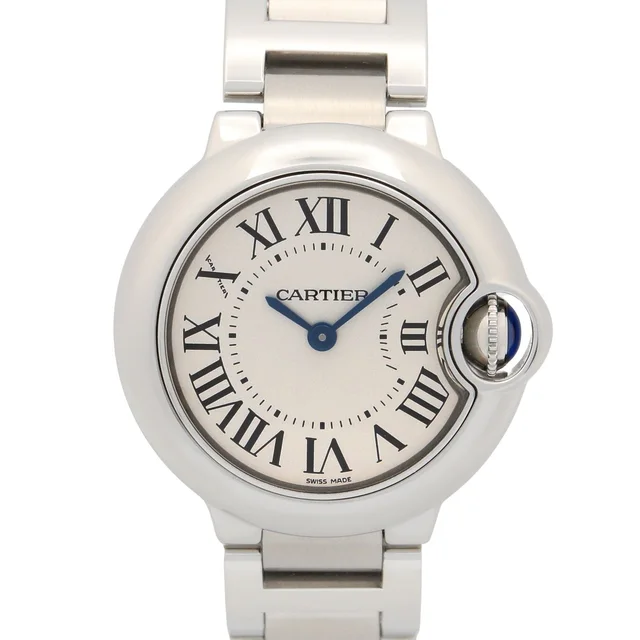 Cartier Watch Ballon Bleu SM Silver Stainless Steel in Blue from The Reluxe