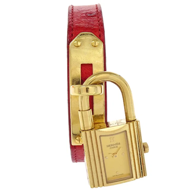 Hermès Ostrich Kelly Watch Quartz Watch in Ostrich from AMORE Vintage Tokyo